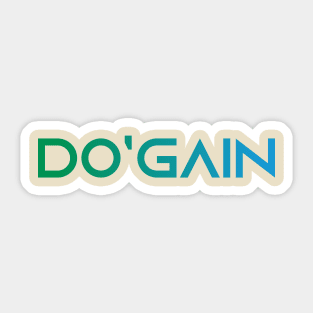 Do'gain (Green/Blue Gradient) logo.  For people inspired to build better habits and improve their life. Grab this for yourself or as a gift for another focused on self-improvement. Sticker